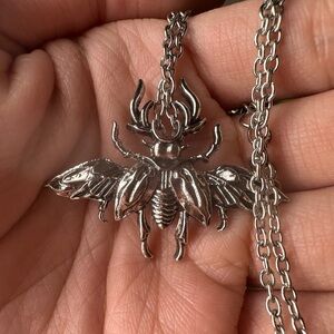 Y2K Vintage Stag Beetle Necklace for Men and Women